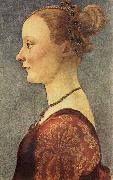 Pollaiuolo, Piero Portrait of a Young Lady oil on canvas